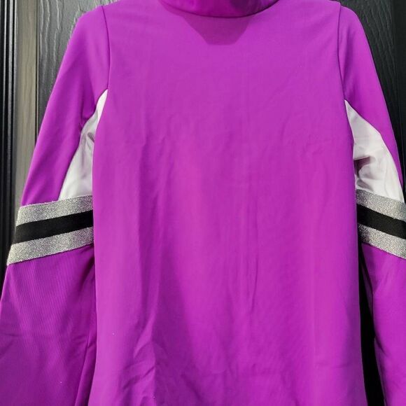 Weissman catalog Balera Child large purple long sleeve zip up back leotard for d - Picture 2 of 8